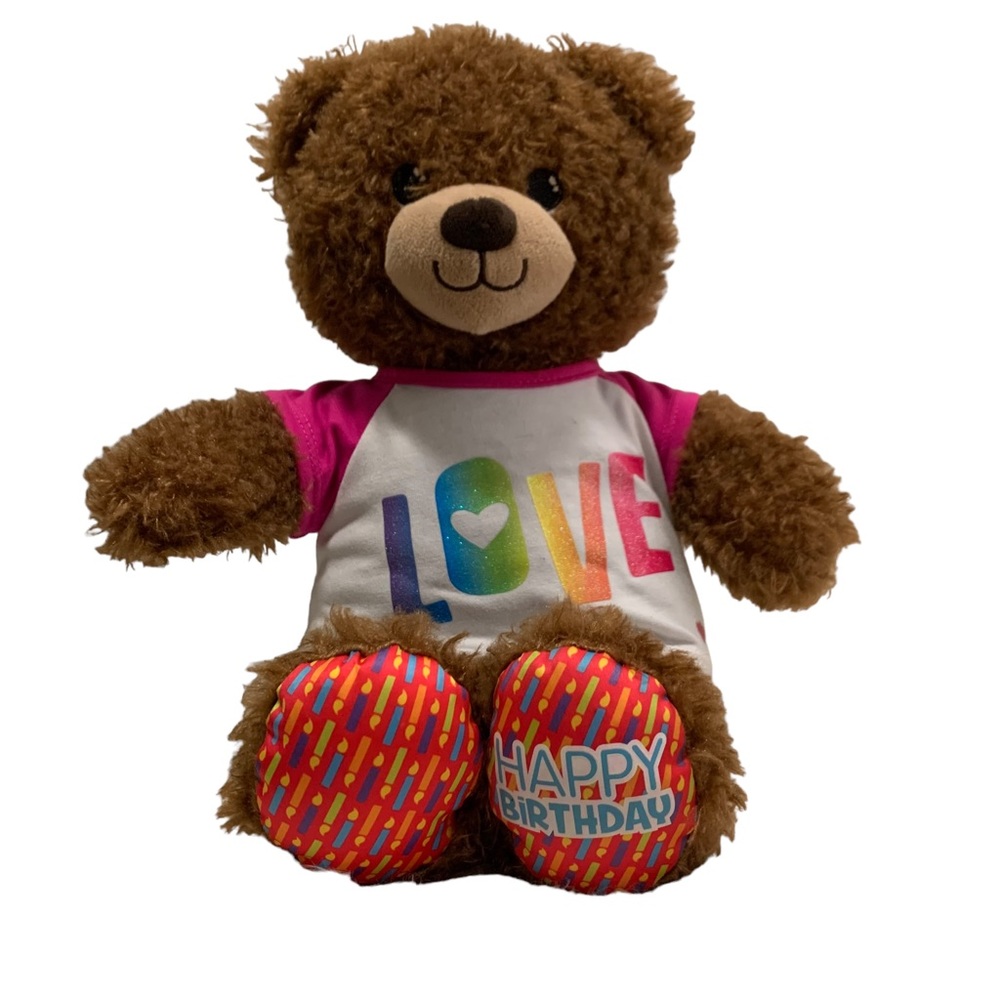 Build-A-Bear 🐻 Happy Birthday Brown bear With a love shirt!!